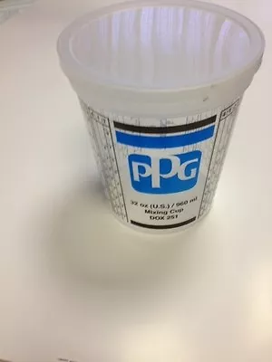 PPG DOX 251 1 Quart 32OZ Paint Mixing Cup With Lid - Qty-10 Ea. • $11.95