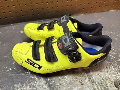 SIDI Trace 2 MTB Shoes - Yellow Fluo/Black Size 43 EU W/cleats • $79.99