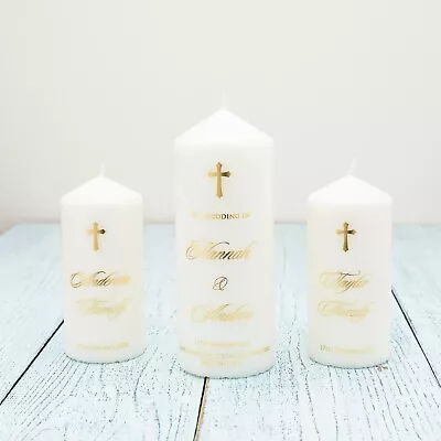 Personalised Wedding Candle Wedding Unity CandleChurch Wedding CandleCatholic • £10