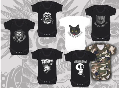 £13.99 • Buy BABY GROW Bodysuit PUNK ROCK Bike Tattoo Skull Discharge Alternative Skate