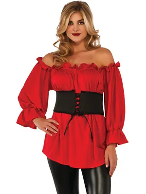$15.98 • Buy Women's Red Medieval Renaissance Blouse Costume