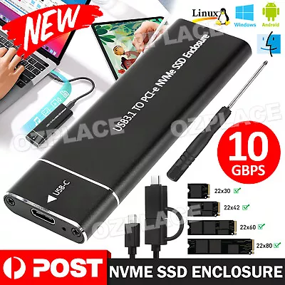 $19.95 • Buy USB 10Gbps To M.2 NVMe SSD External Enclosure Storage Case Drive USB-C