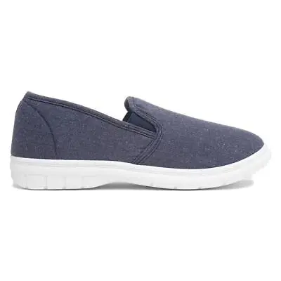 Hobos Mens Canvas Blue Adults Slip On Shoes Padded Elasticated Gusset SIZE • £7.99