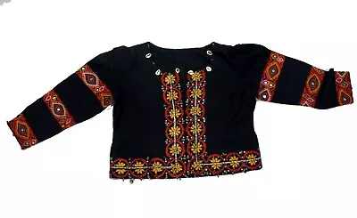 Vintage Banjara Kutch Rabari Ethnic Embroidery Top Belly Dance Shirt BELL Choli • $45