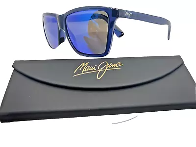 NEW MAUI JIM Cruzem Sunglasses B864-03 Polarized Blue Translucent- Mirror Lens • $189