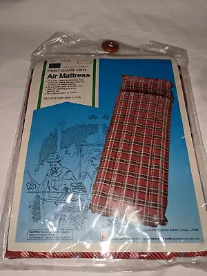 Vintage Sears Inflatable Camping Air Mattress Heavy Gauge Vinyl 29 X74  NOS • $39.95