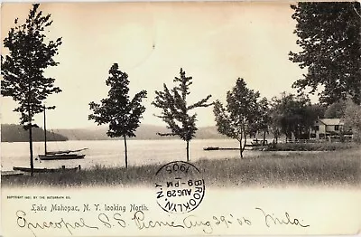 RPPC Lake Mahopac New York Postcard 1905 Real Photo Boats • $7.99