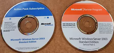 Microsoft Windows Server 2003 Standard Edition + Service Pack 1 CD + Product Key • $20