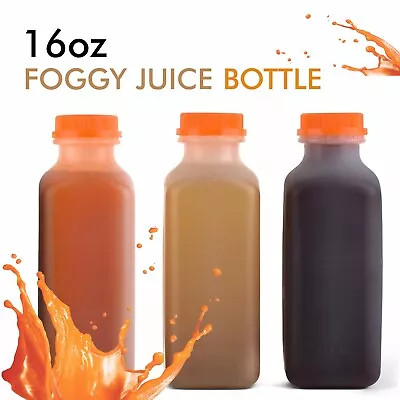 16oz Empty Plastic Juice Bottles With Tamper Evident Caps Freezer Safe 10 Pcs • £21.16