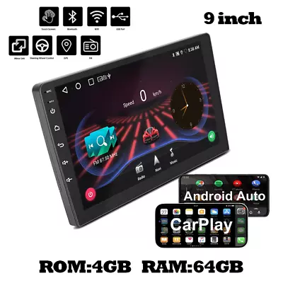 9  Currency 64G Android 13 Wireless Carplay Auto GPS Navigation Car Radio SWC HD • $72.19