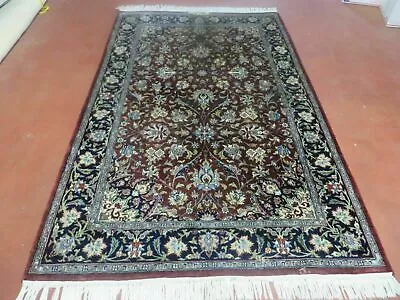 4' X 6' Vintage Handmade Pakistan Floral Oriental Wool Rug Carpet Fine Weave • $858.89