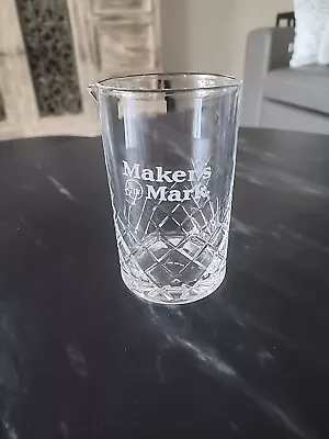 Maker's Mark Bourbon Whiskey Crystal Mixing Pitcher W/Pour Spout - 5 1/4  Tall • $15