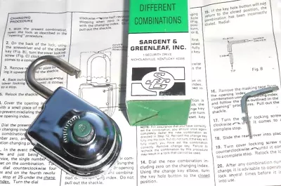 NEW!!!  S & G Sargent And Greenleaf 8077A  Combination Padlock W/change Key • $59.99
