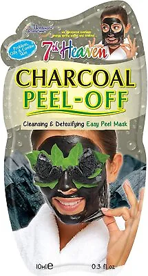 5 Packs 7th Heaven Charcoal Easy Peel-Off Face Mask Cleansing And Detoxifying • £5.99