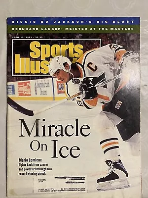 Sports Illustrated -April 1993-Miracle On Ice-Mario Lemieux Pittsburgh Penguins • $3.99