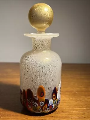 Gambaro & Poggi ITALIAN MILLEFIORI ART GLASS PERFUME BOTTLE  MURANO GLASS Signed • $203.21