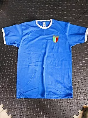 Retro Football Rossi 20 Football Tshirt Retro Euro 24 Size Large L Fruit Loom • £7.99