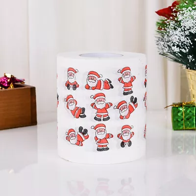  4 Rolls Christmas Toilet Paper Decorations Santa Claus Napkin Papaer Tissue • £15.28