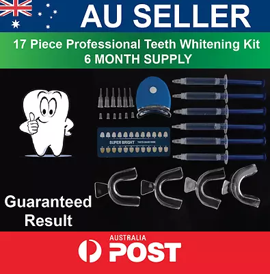 $24.99 • Buy Teeth Whitening 18% Peroxide Dental Bleaching System Oral Gel Tooth Whitener Kit