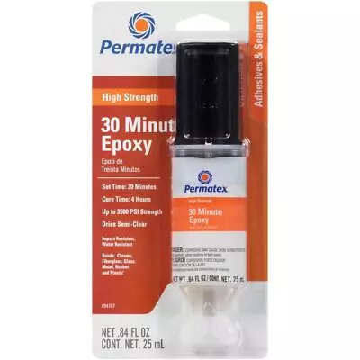 PMT-84107 Permatex Epoxy 30 Minute High Strength Clear No Clamping 3500 Ps • $6.37