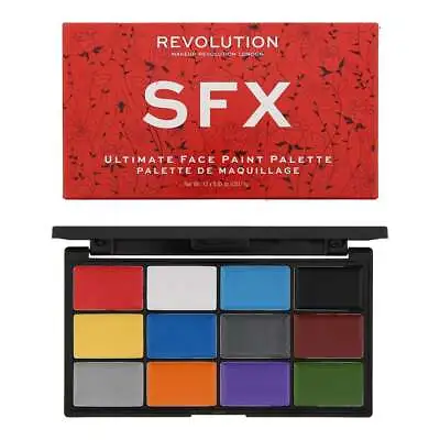 Revolution Sfx Face Paint Palette 12 X 1g - New Boxed & Sealed - Free P&p - Uk • £8.45