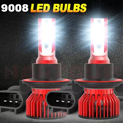 H13 9008 LED Headlight Kit CSP 6500k 72000 Lumens White Hi/Lo Beam Bulbs A+++++ • $20.27