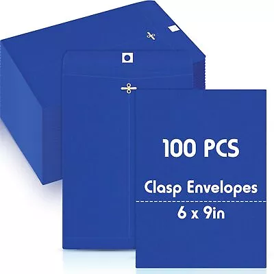 100 Pcs 6 X 9 Inch Clasp Envelopes Manilla Envelopes Gummed Mailing Envelopes... • $36.33