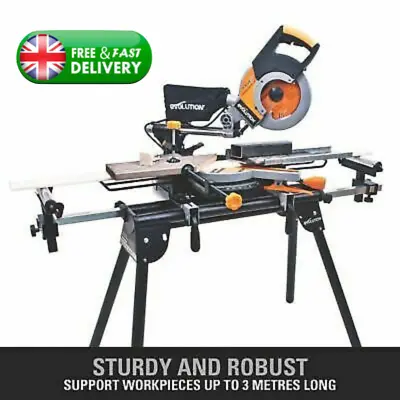 Evolution Mitre Saw Stand Workstation Table Universal Chop With Extension Arms • £110.39