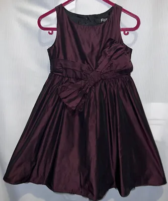 Girls F&F Burgundy Taffeta Party Christmas Dress Age 12-18 Months 1-1.5 Years • £3.49