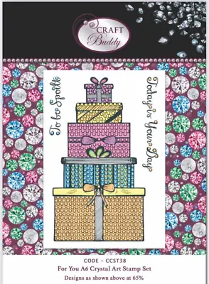 Celebration Gift Boxes Craft Buddy Crystal Art A6 Stamp Set • £8