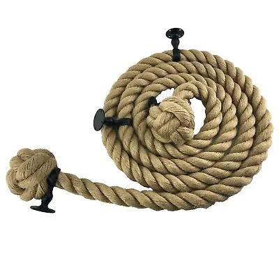Natural Jute Bannister Handrail Stair Rope Select Diameter Length And Fittings • £187.50