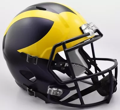 MICHIGAN WOLVERINES NCAA Riddell SPEED Full Size Replica Football Helmet • $199.99