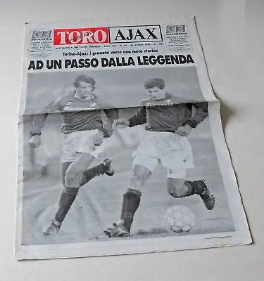 £9.99 • Buy 1992 UEFA Cup Final (1st Leg) Torino V Ajax PROGRAMME