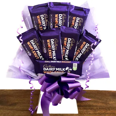 CADBURY DAIRY MILK WHOLENUT Chocolate Bar Bouquet Sweet Hamper Fathers Day Gift • £29.99