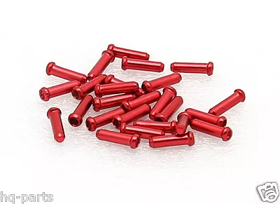 25 Bike Bicycle Shift Brake Cable Ends Tips Caps Crimps RED • $6.15