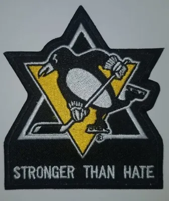 Pittsburgh Penguins Stronger Than Hate Patch - Memorial Hockey Jersey Iron On • $11.95