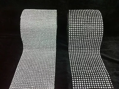 £0.99 • Buy Diamante Effect, Rhinestone Mesh Ribbon Trimming Bridal Craft X 1METER 