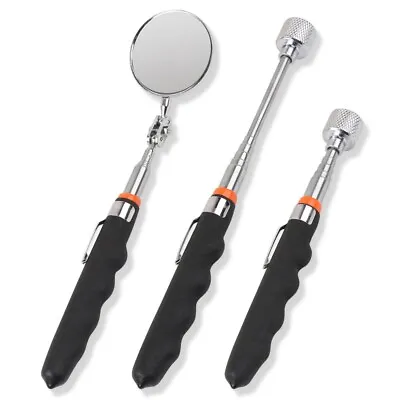$19.99 • Buy Magnetic Pick Up Tool Swivel Inspection Mirror Telescoping Magnet Anti-Slip Grip