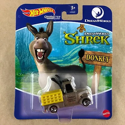 Hot Wheels Character Cars DreamWorks Shrek Donkey Truck Brown 1:64 Scale Diecast • $5.99