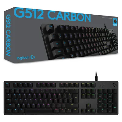 $123.95 • Buy Logitech G512 Carbon GX Brown RGB Mechanical Gaming Keyboard