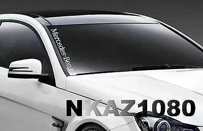 Mercedes Benz Windshield Vinyl Decal Sport Car Racing Sticker Emblem Logo WHITE • $18.36