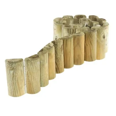 Garden Edging Border 6  Log Roll Rowlinson Wooden 2 Pack • £36.97