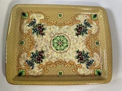 VTG 70s DAHER Decorated Ware Floral Metal Rolling/Tea/Bar Tray 6  X 7 3/4  • $11.99