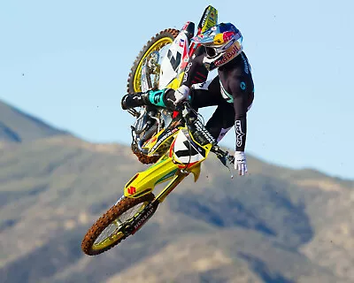 $17.99 • Buy James Stewart Jr Bubba Motocross Kawasaki Rider Color 11x14 Photo #7