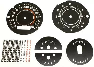 Premium Dash Decal 71-74 B-Body Rallye FULL KIT 150MPH W/CLOCK BLACK • $64.89