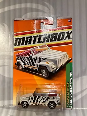 2010 MATCHBOX #98 = VOLKSWAGEN TYPE 181 = WHITE Zebra Stripes • $1.99