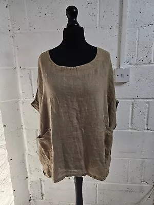 Kit & Kaboodal Linen Oversize Top  With Pockets. Chest 58inches BNWT Xxl • £18