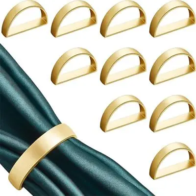 6/12PCS Metal Gold Napkin Rings Wedding Napkin Holder Buckle Dinner Table Party • £6.74