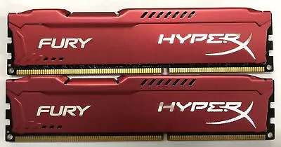 Kingston HYPERX 16GB Kit 2x8GB 1600MHZ HX316C10FRK2/16 DIMM GAMING RAM 240pin • $32.99