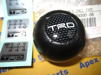 Toyota TRD Black Leather Shifter Knob Genuine OEM New M12x1.25 Car Truck 4Runner • $43.95